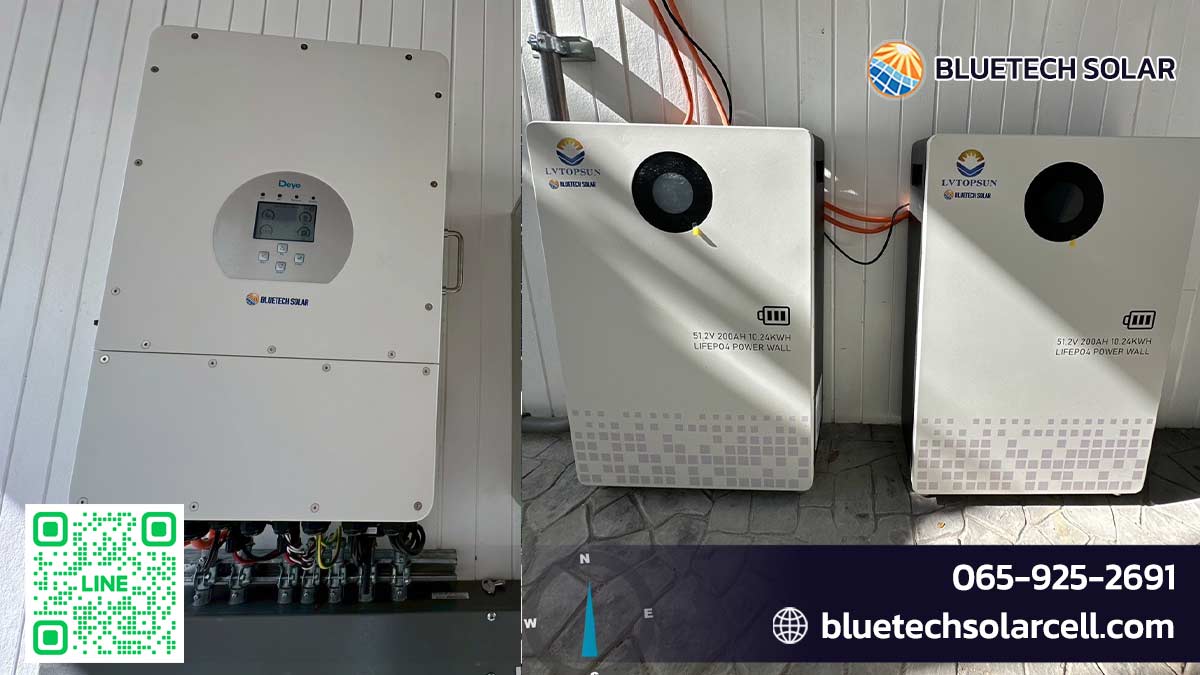 โซล่าเซลล์ ลำพูน โดย BlueTech Sola ติดตั้ง Solar Rooftop บ้าน ร้านค้า ธุรกิจ รีสอร์ท หอพัก โรงงาน โรงแรม สำนักงาน ครบวงจร